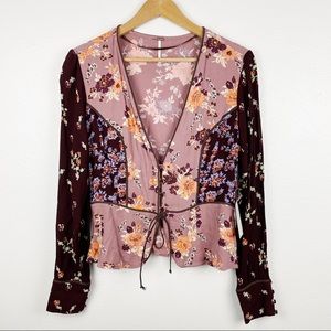 Free People Floral Way the World Turns Top